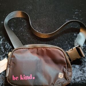 BLACK Crossbody Bag with Be Kind Print New Without Tags